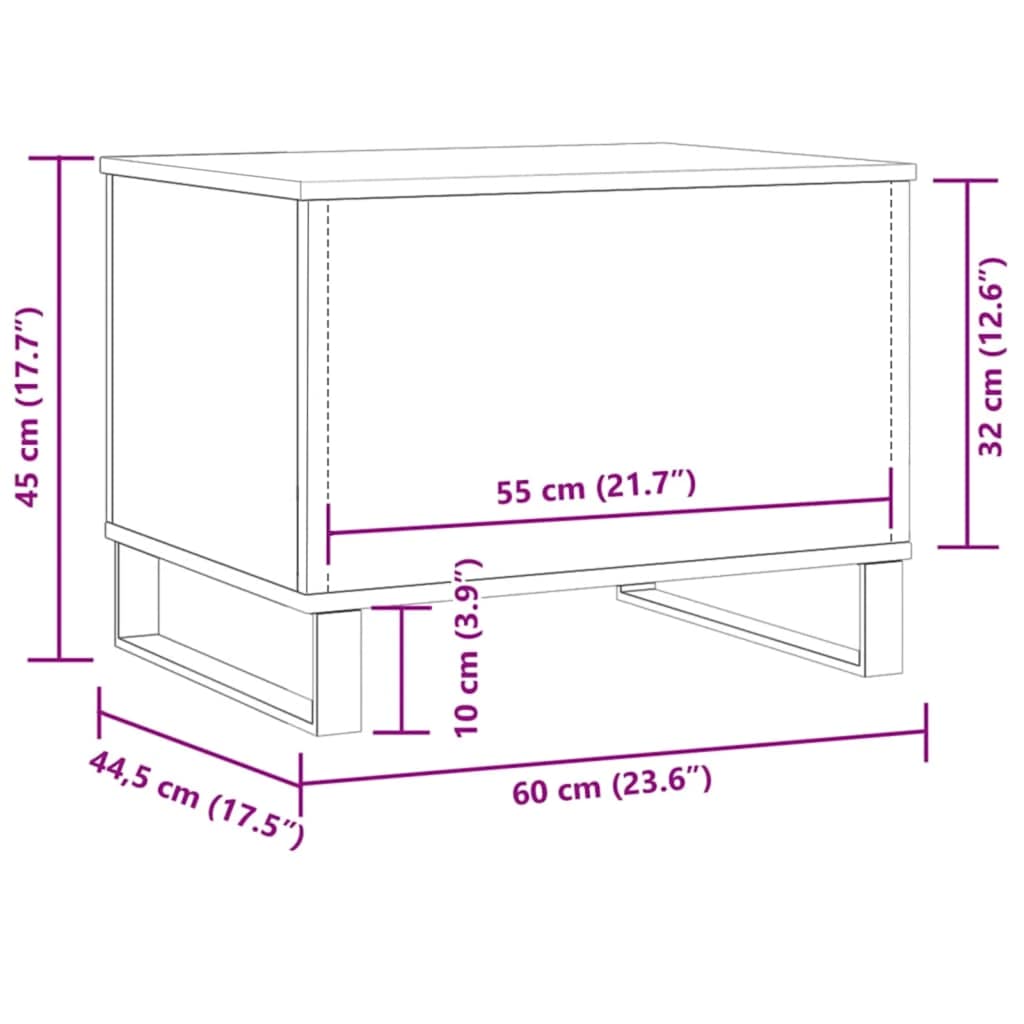 vidaXL Stojak pod akwarium Artisan Oak 36x75x72,5 cm Drewno konstrukcyjne
