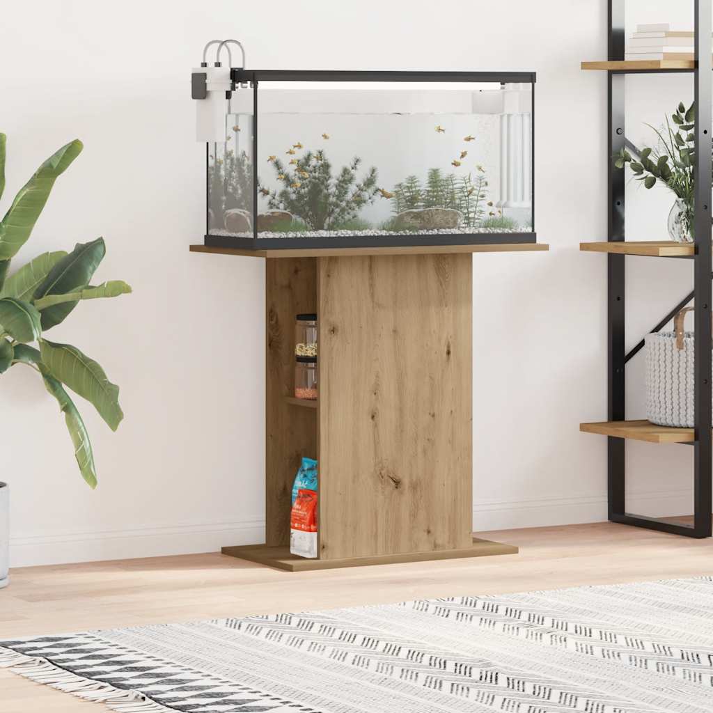 vidaXL Stojak pod akwarium Artisan Oak 36x75x72,5 cm Drewno konstrukcyjne