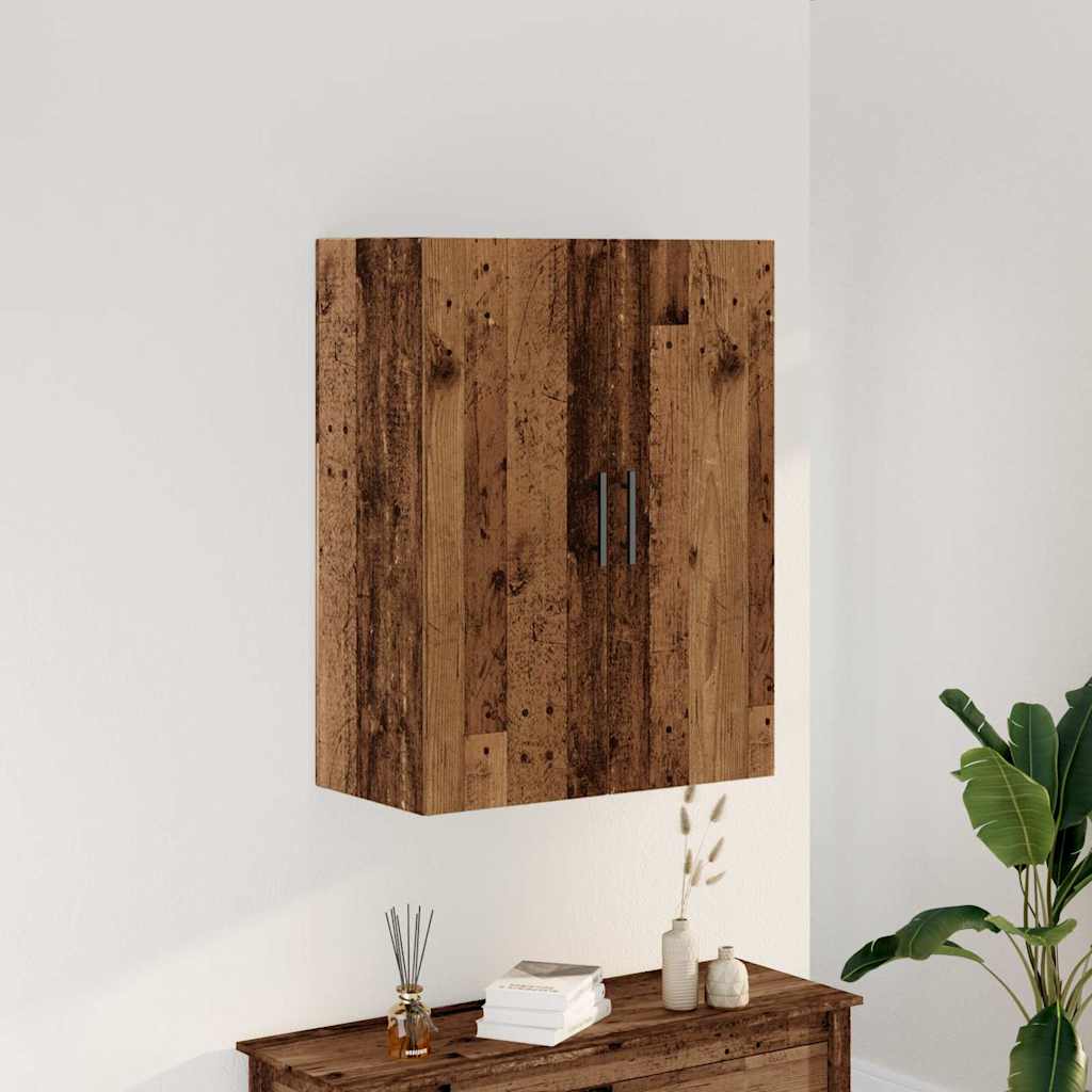 vidaXL Szafka wisząca, stare drewno, 69,5x34x90 cm