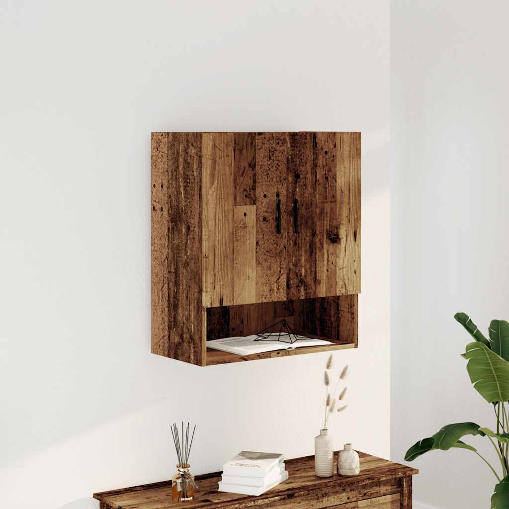 vidaXL Szafka wisząca, stare drewno, 60x31x70 cm