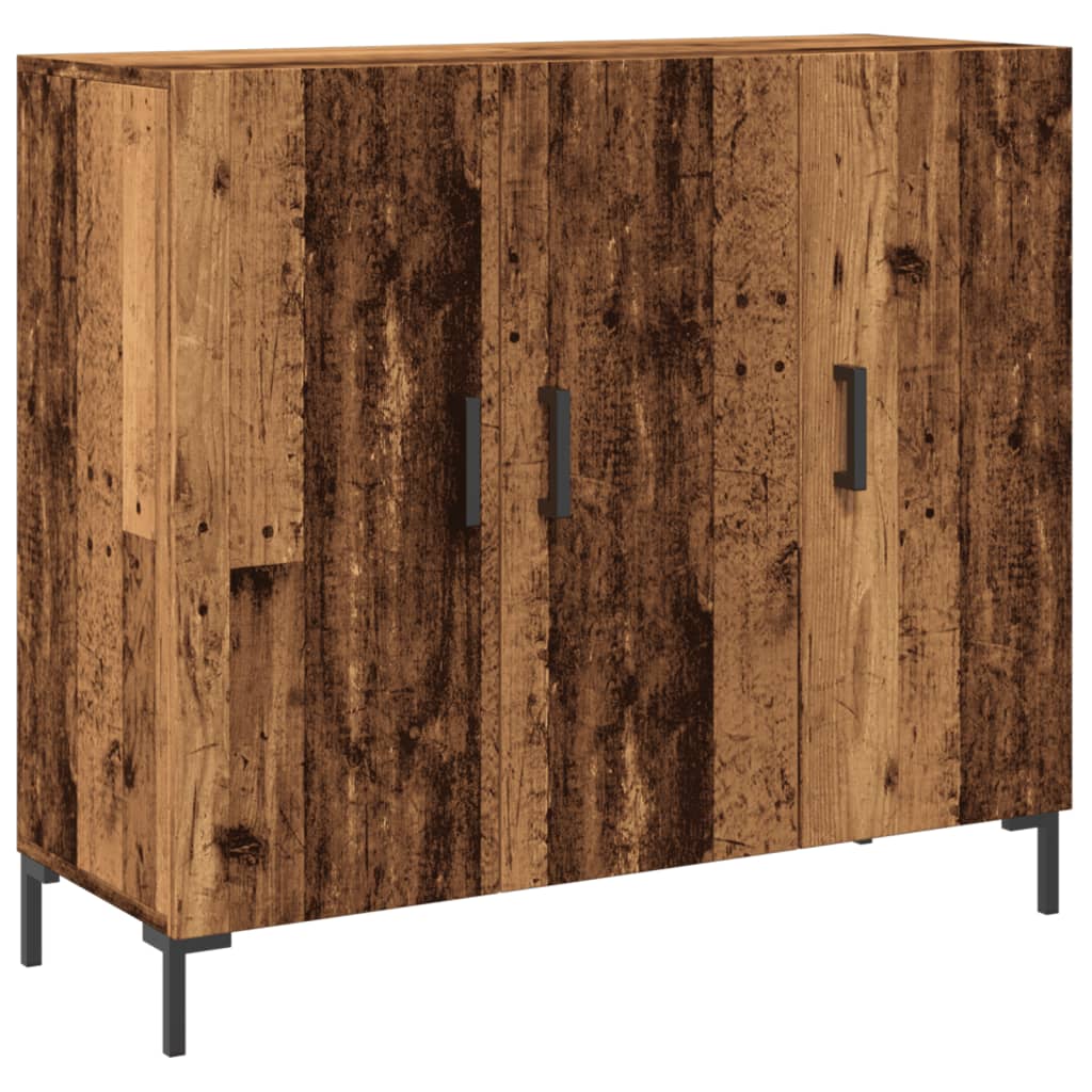 vidaXL Szafka, stare drewno, 90x34x80 cm, materiał drewnopochodny