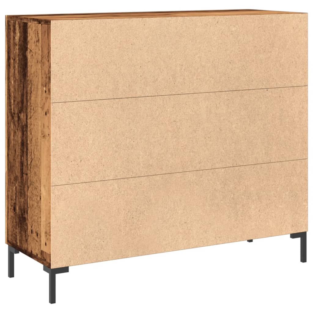 vidaXL Szafka, stare drewno, 90x34x80 cm, materiał drewnopochodny