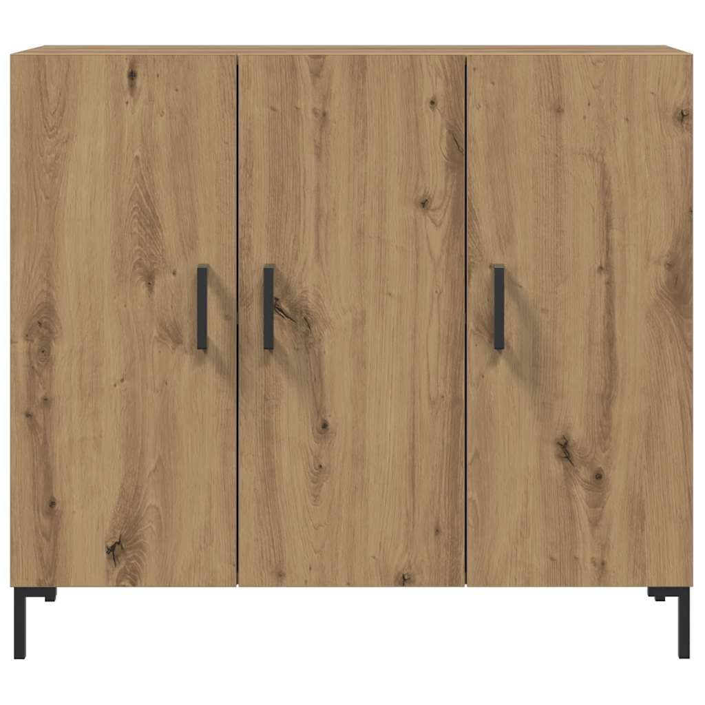 vidaXL Szafka, dąb artisian, 90x34x80 cm, materiał drewnopochodny