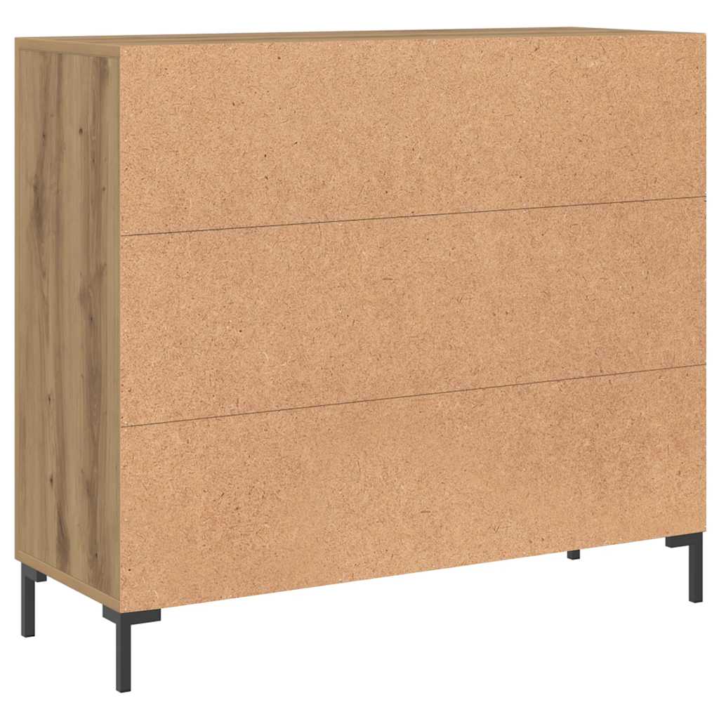 vidaXL Szafka, dąb artisian, 90x34x80 cm, materiał drewnopochodny