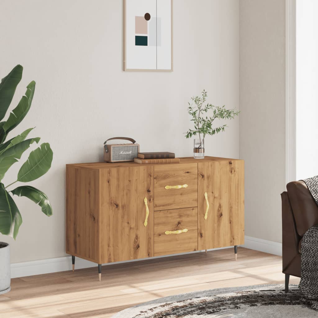 vidaXL Komoda, dąb artisan, 100x36x60 cm, materiał drewnopochodny