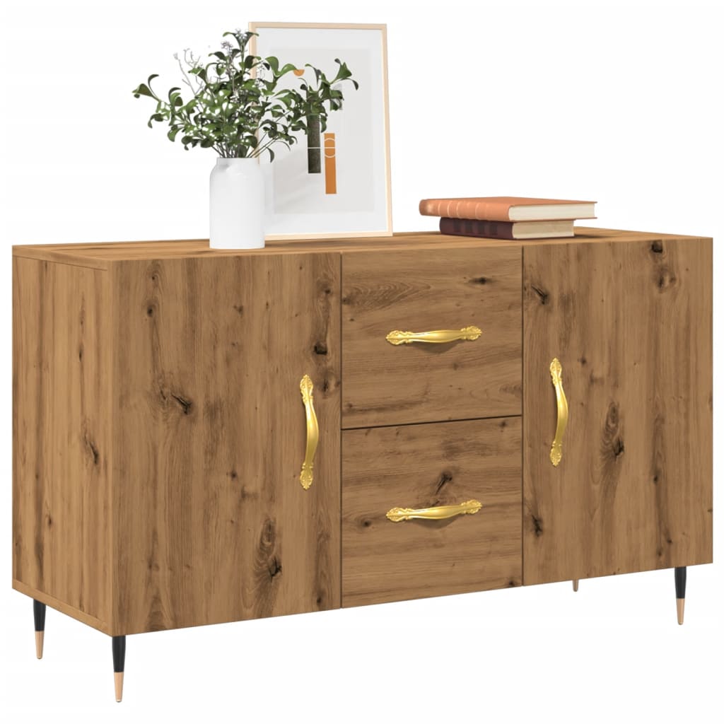 vidaXL Komoda, dąb artisan, 100x36x60 cm, materiał drewnopochodny