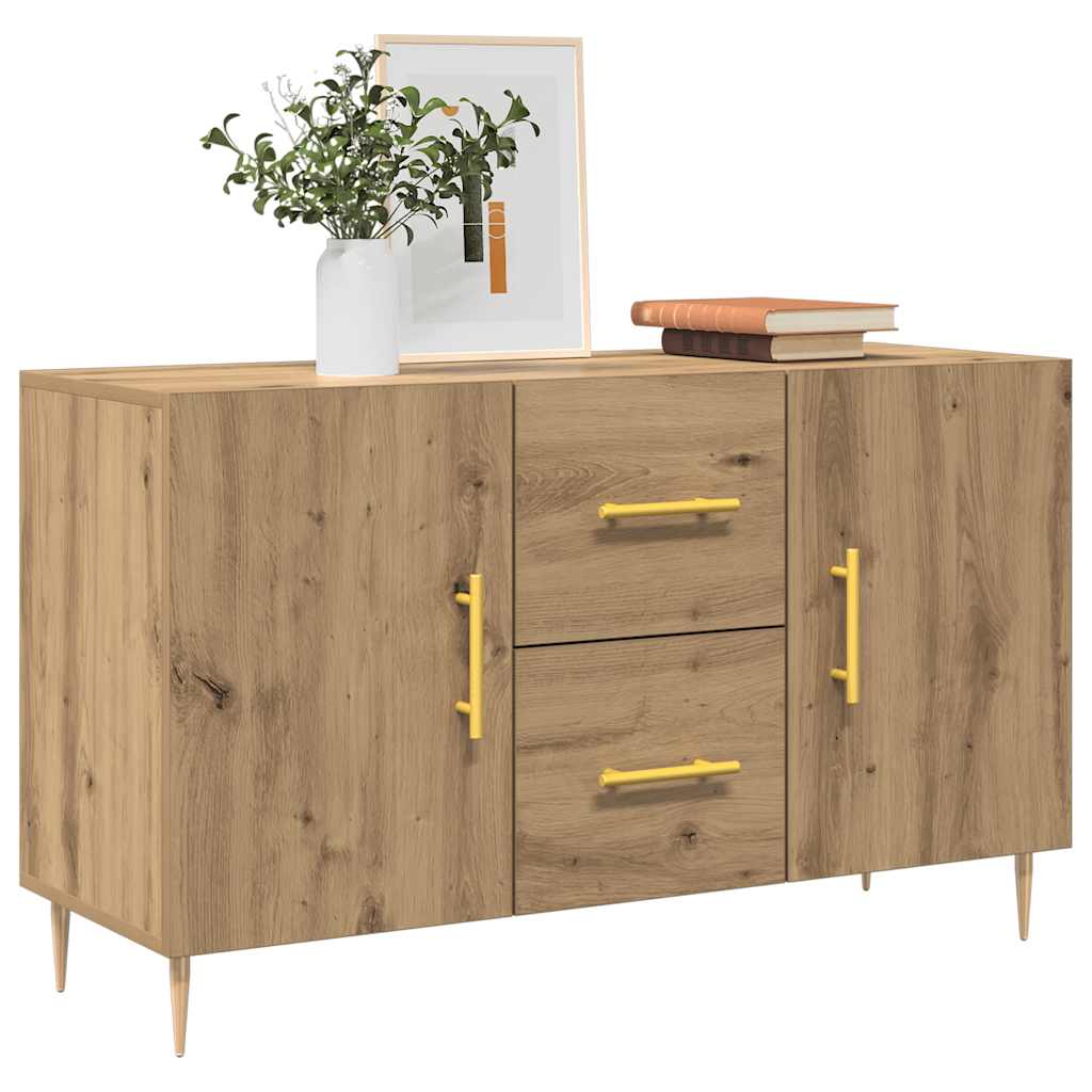 vidaXL Komoda, dąb artisan, 100x36x60 cm, materiał drewnopochodny