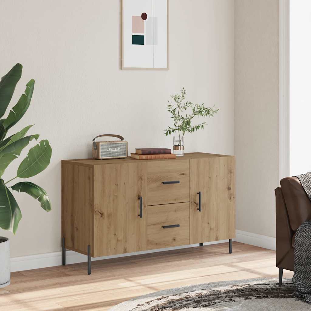 vidaXL Komoda, dąb artisan, 100x36x60 cm, materiał drewnopochodny