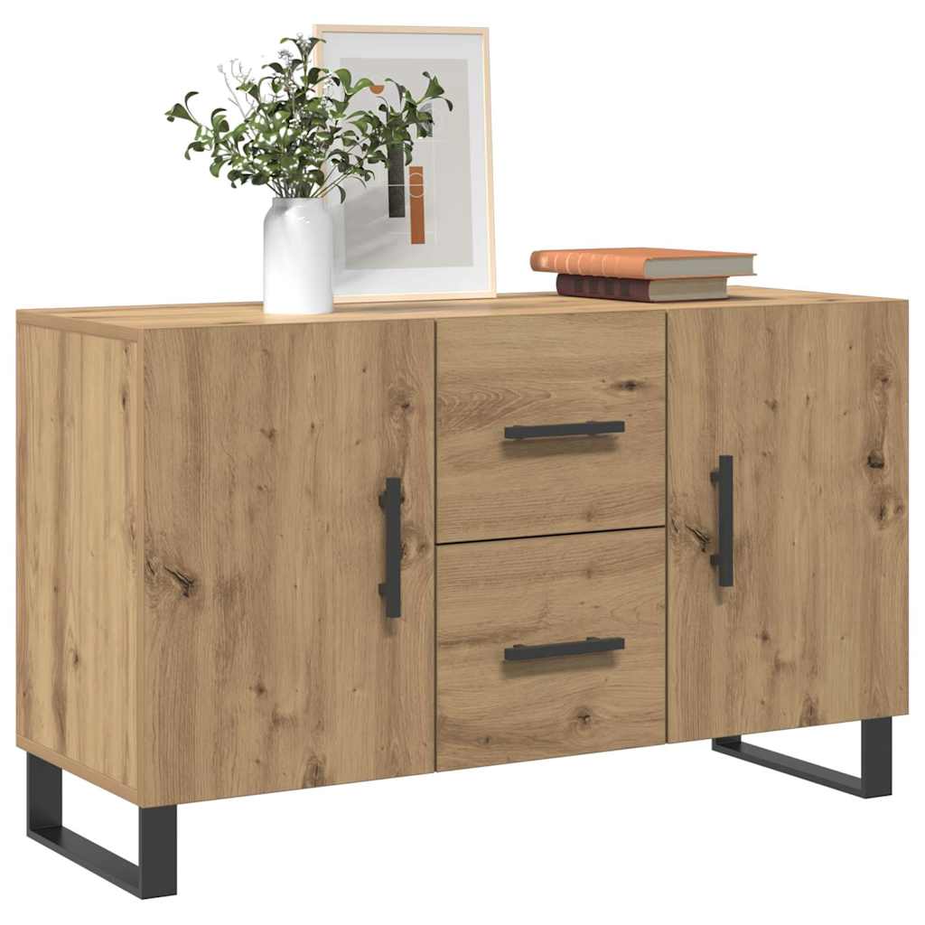 vidaXL Komoda, dąb artisan, 100x36x60 cm, materiał drewnopochodny