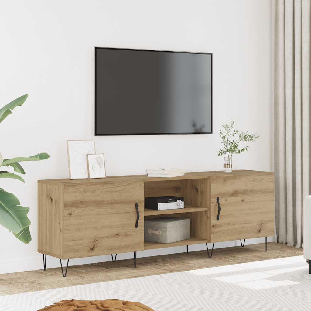 vidaXL Szafka TV, dąb artisan, 150x30x50 cm, materiał drewnopochodny