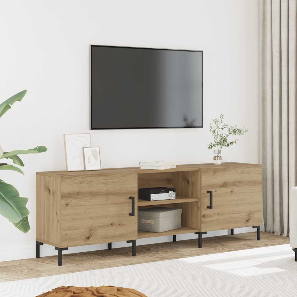 vidaXL Szafka TV, dąb artisan, 150x30x50 cm, materiał drewnopochodny
