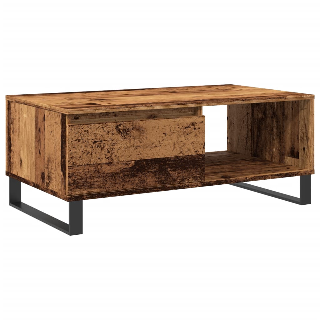 vidaXL Stolik kawowy, stare drewno, 90x50x36,5 cm