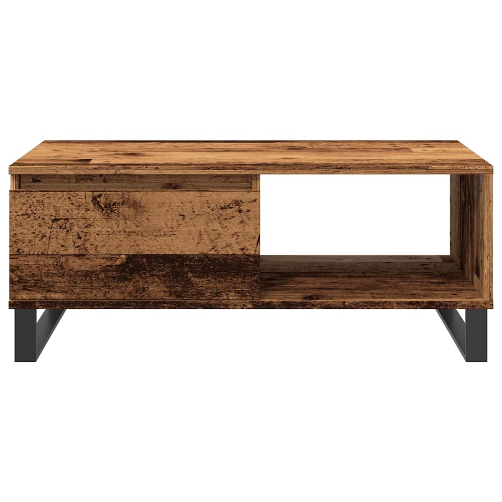 vidaXL Stolik kawowy, stare drewno, 90x50x36,5 cm