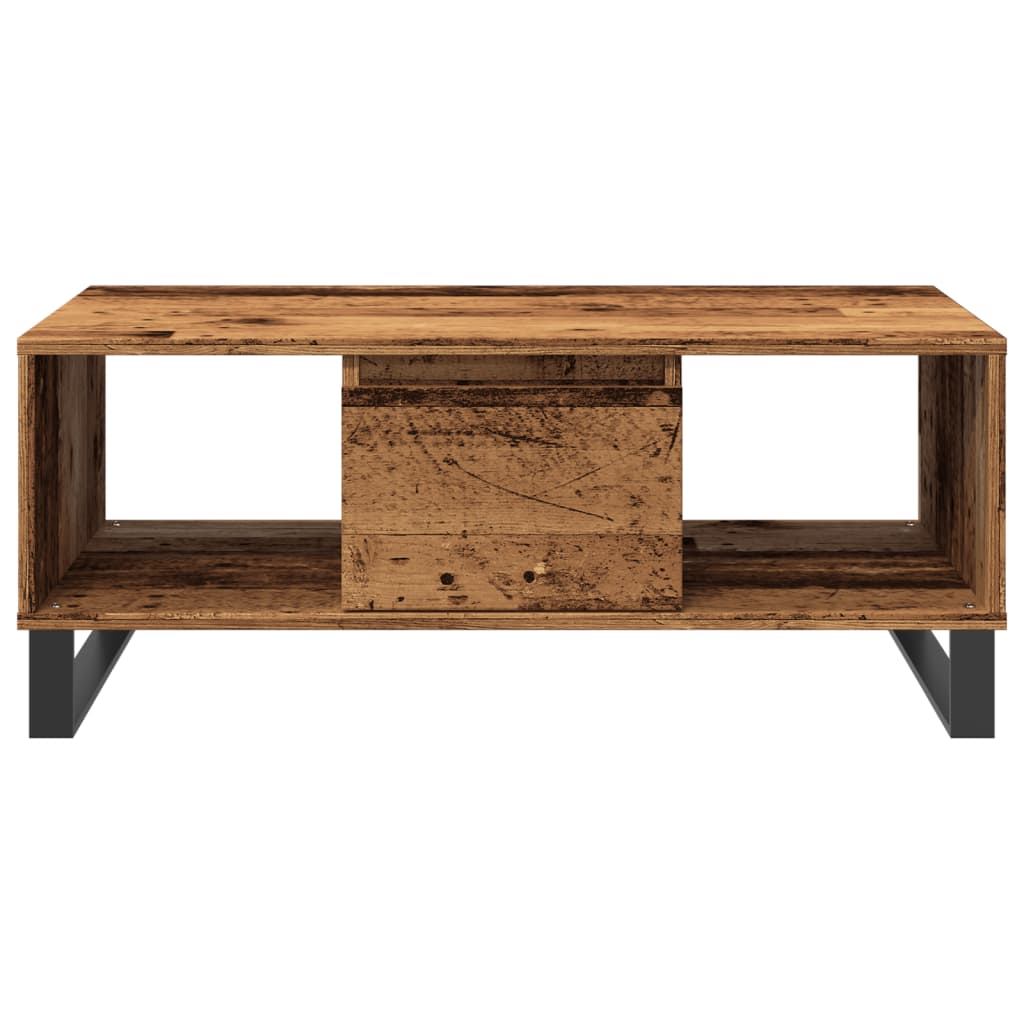 vidaXL Stolik kawowy, stare drewno, 90x50x36,5 cm