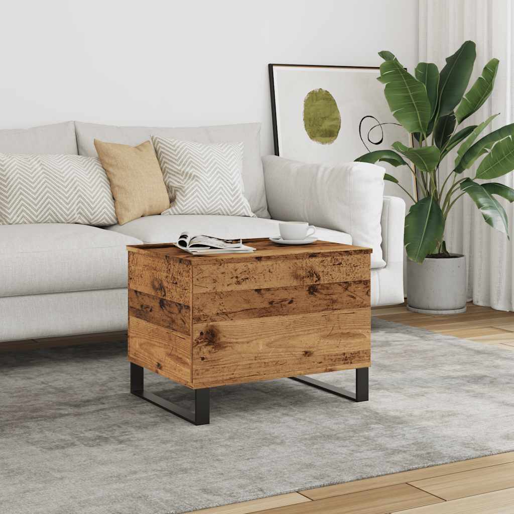 vidaXL Stolik kawowy, stare drewno, 60x44,5x45 cm
