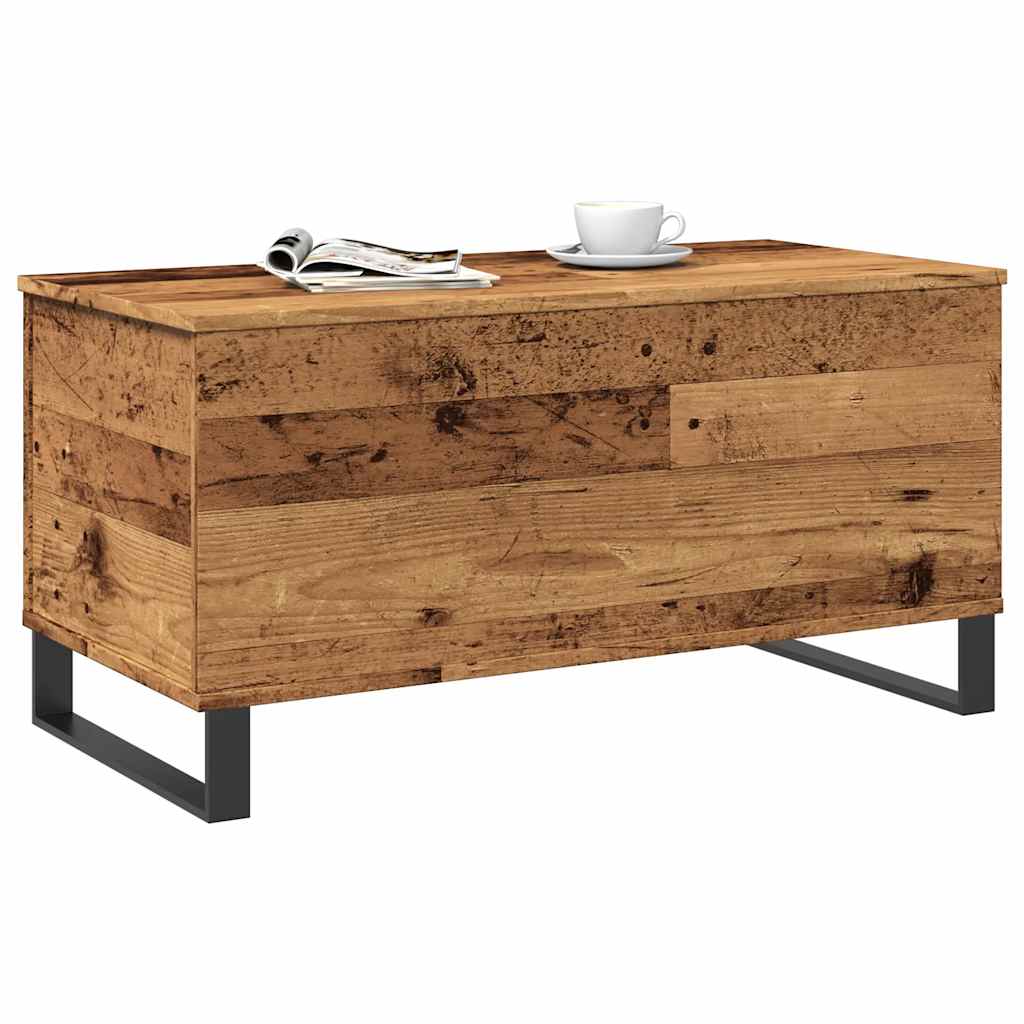 vidaXL Stolik kawowy, stare drewno, 90x44,5x45 cm