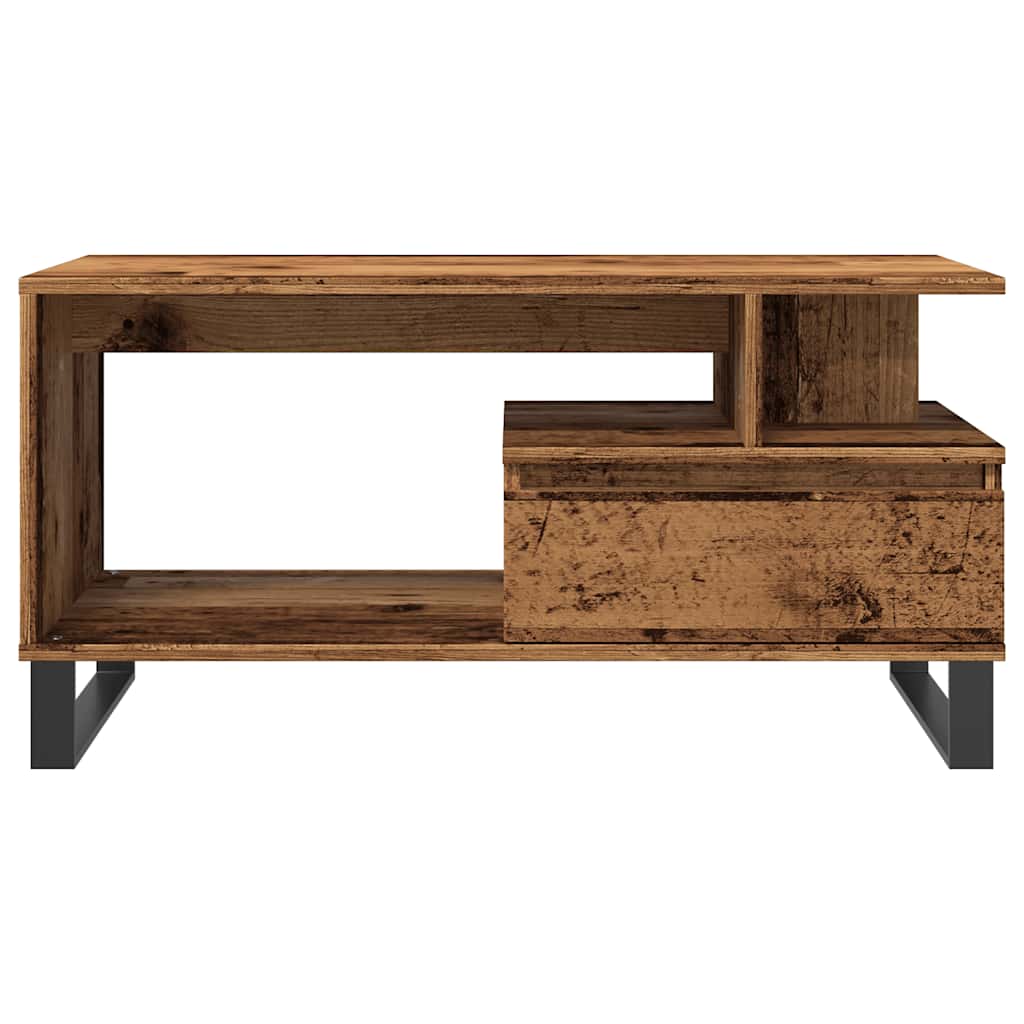 vidaXL Stolik kawowy, stare drewno 90x49x45 cm
