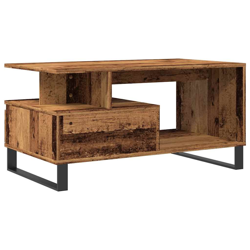 vidaXL Stolik kawowy, stare drewno 90x49x45 cm