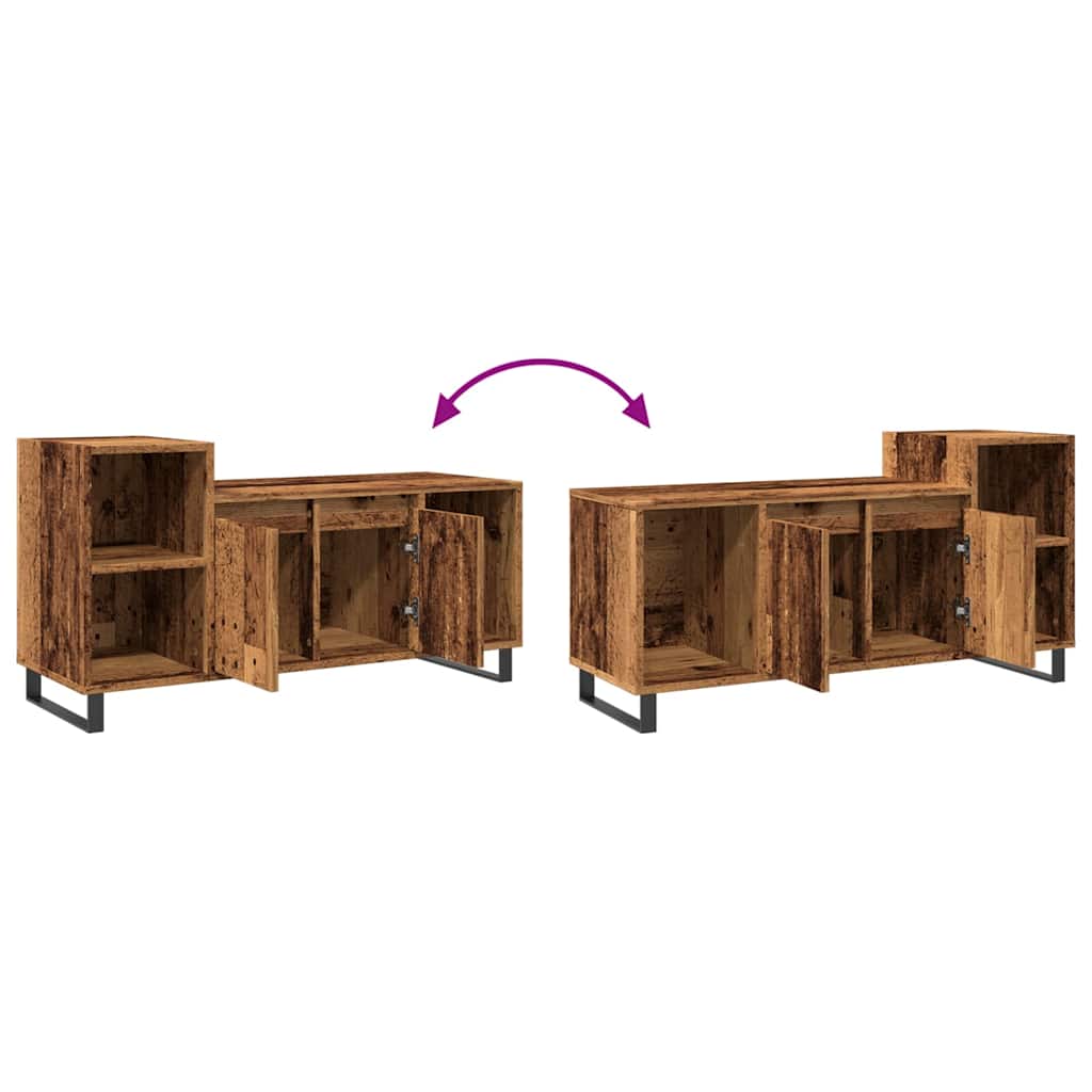 vidaXL Szafka pod TV, stare drewno, 100x35x55 cm