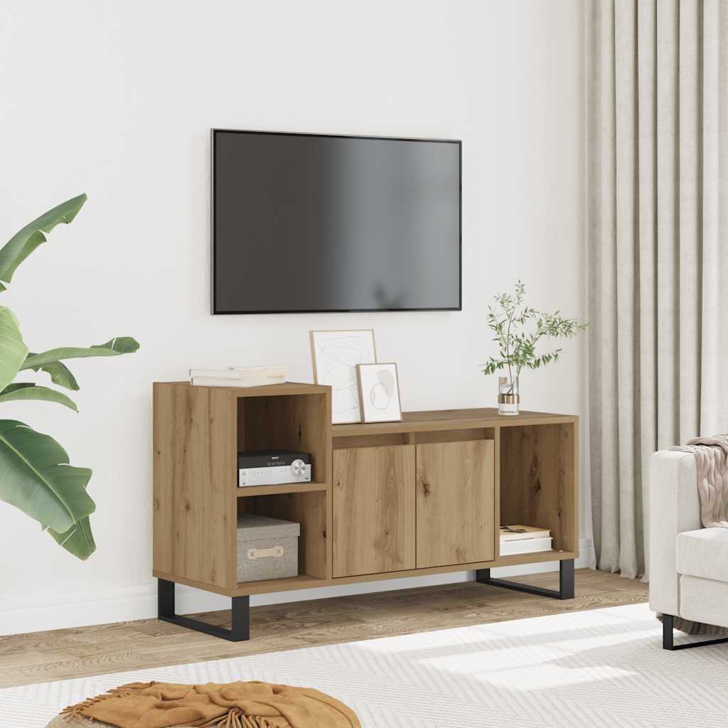 vidaXL Szafka pod telewizor, dąb artisan, 100x35x55 cm