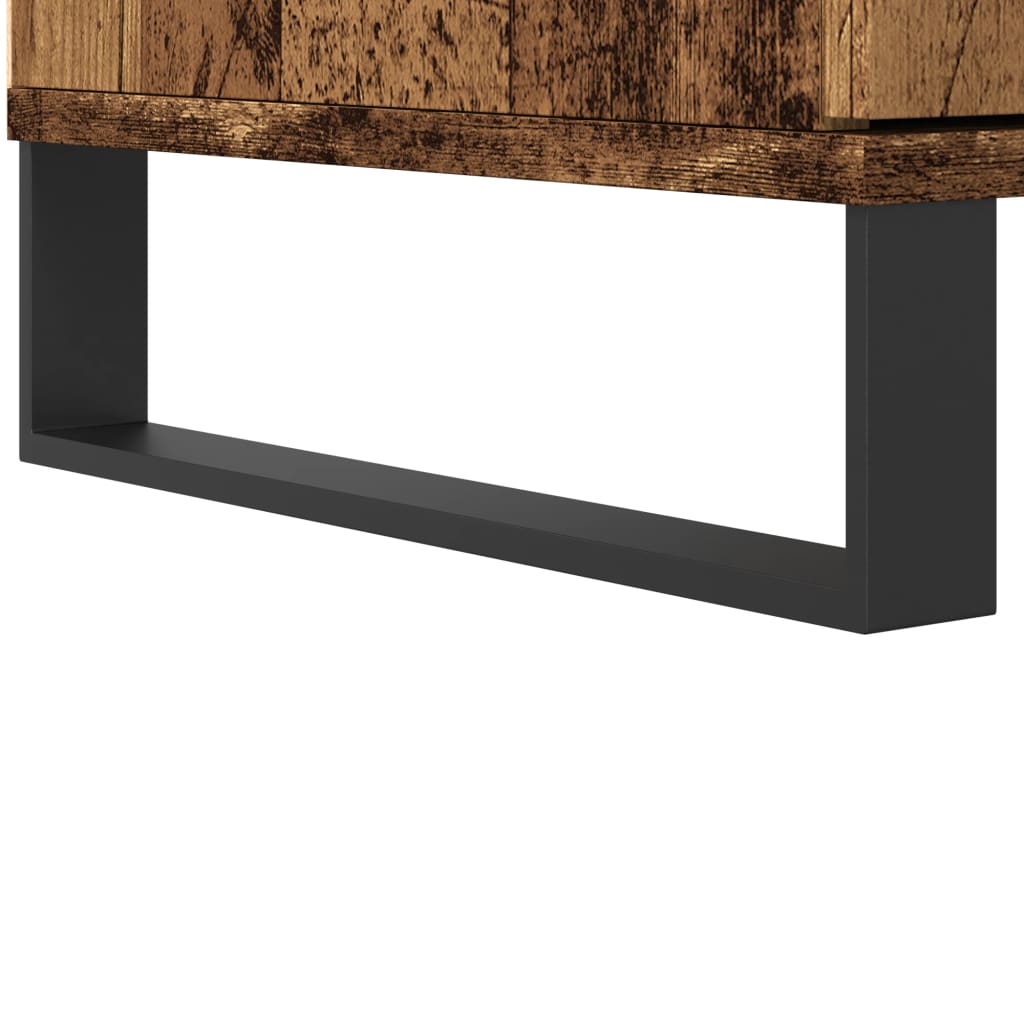 vidaXL Wysoka szafka, stare drewno, 60x36x110 cm