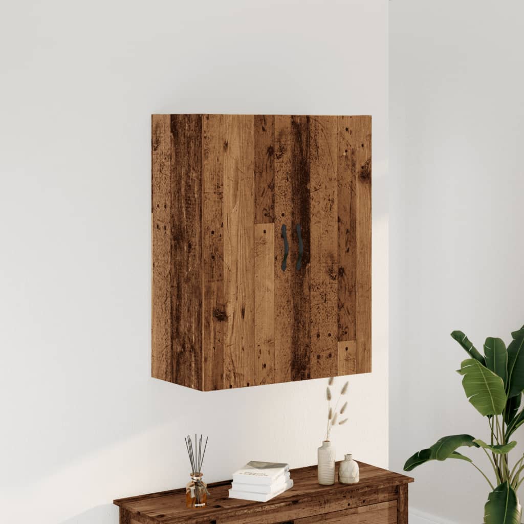 vidaXL Szafka wisząca, stare drewno, 69,5x34x90 cm