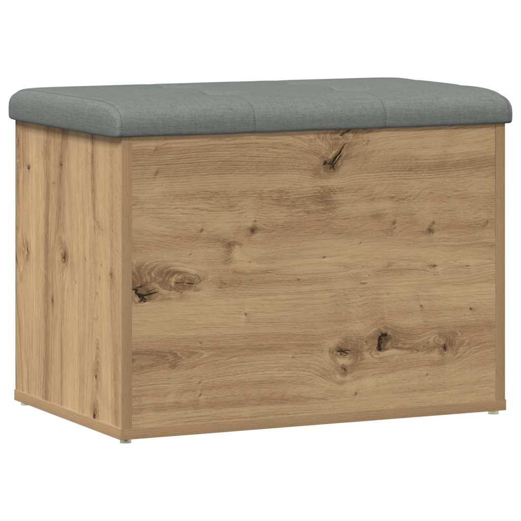 vidaXL Ławka ze schowkiem dąb artisan 62x42x45 cm Drewno klejone