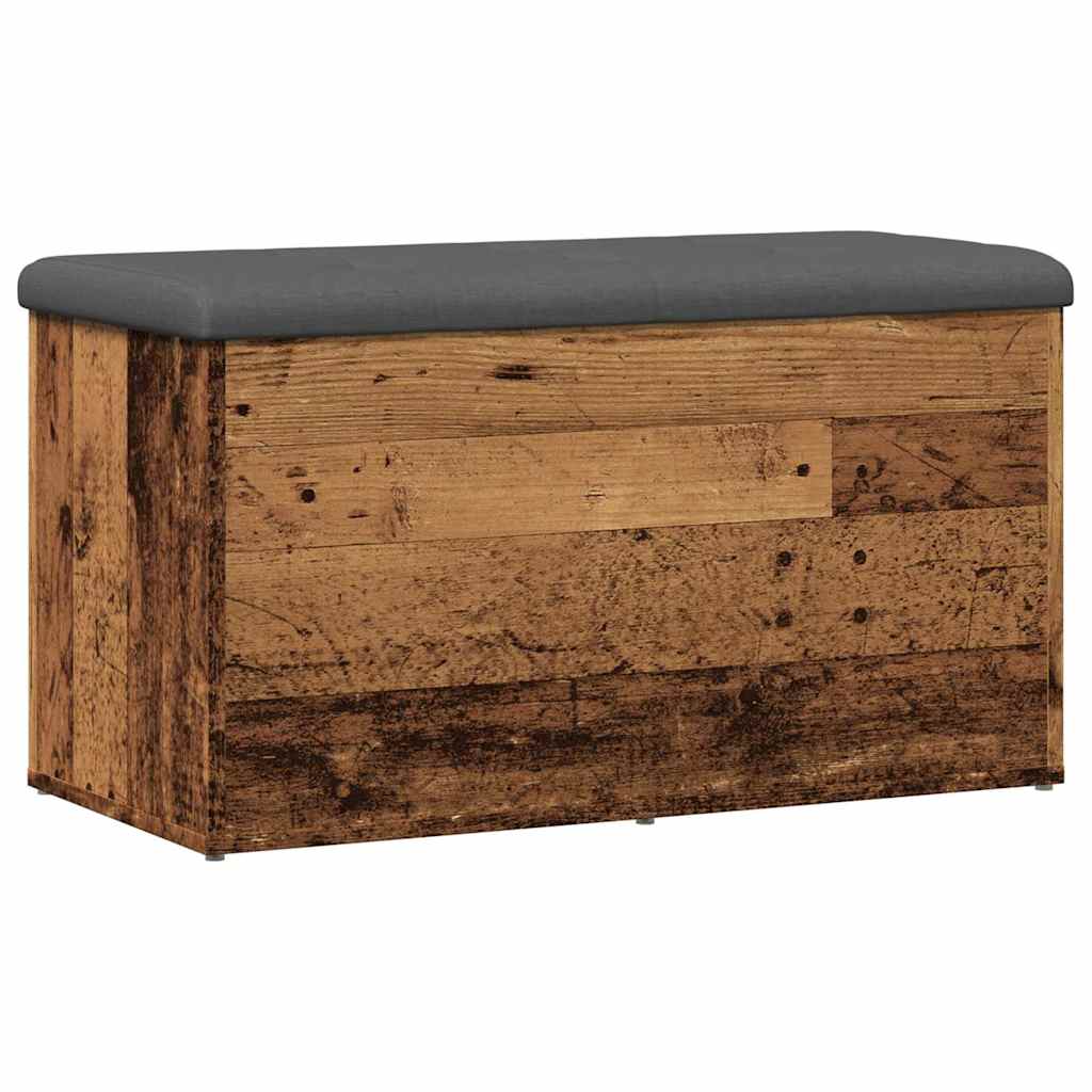 vidaXL Ławka ze schowkiem Stare drewno 82x42x45 cm Drewno klejone