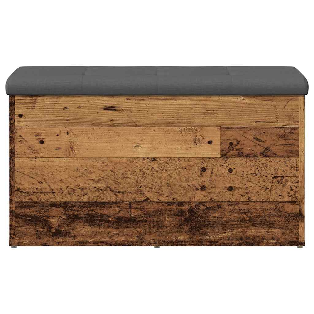 vidaXL Ławka ze schowkiem Stare drewno 82x42x45 cm Drewno klejone