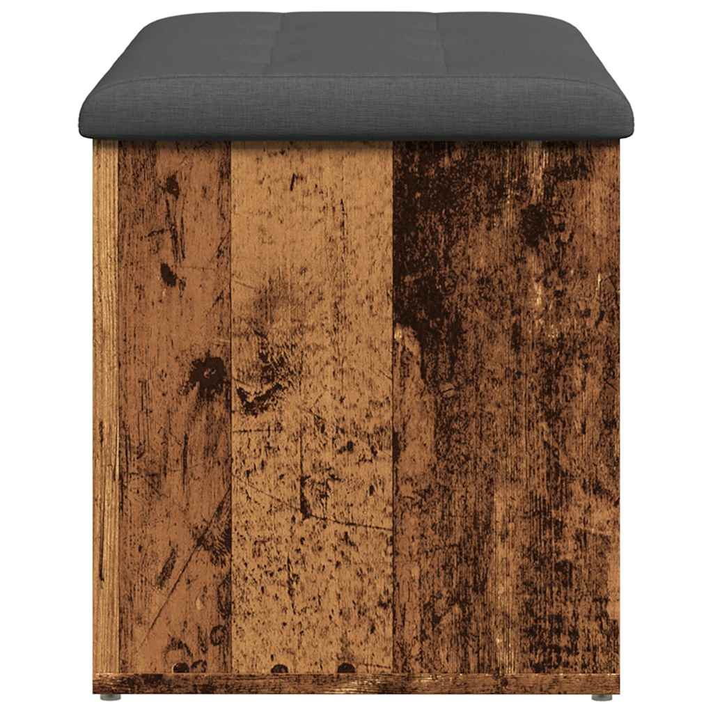 vidaXL Ławka ze schowkiem Stare drewno 82x42x45 cm Drewno klejone