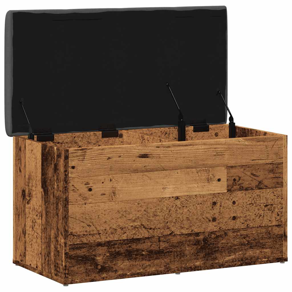 vidaXL Ławka ze schowkiem Stare drewno 82x42x45 cm Drewno klejone