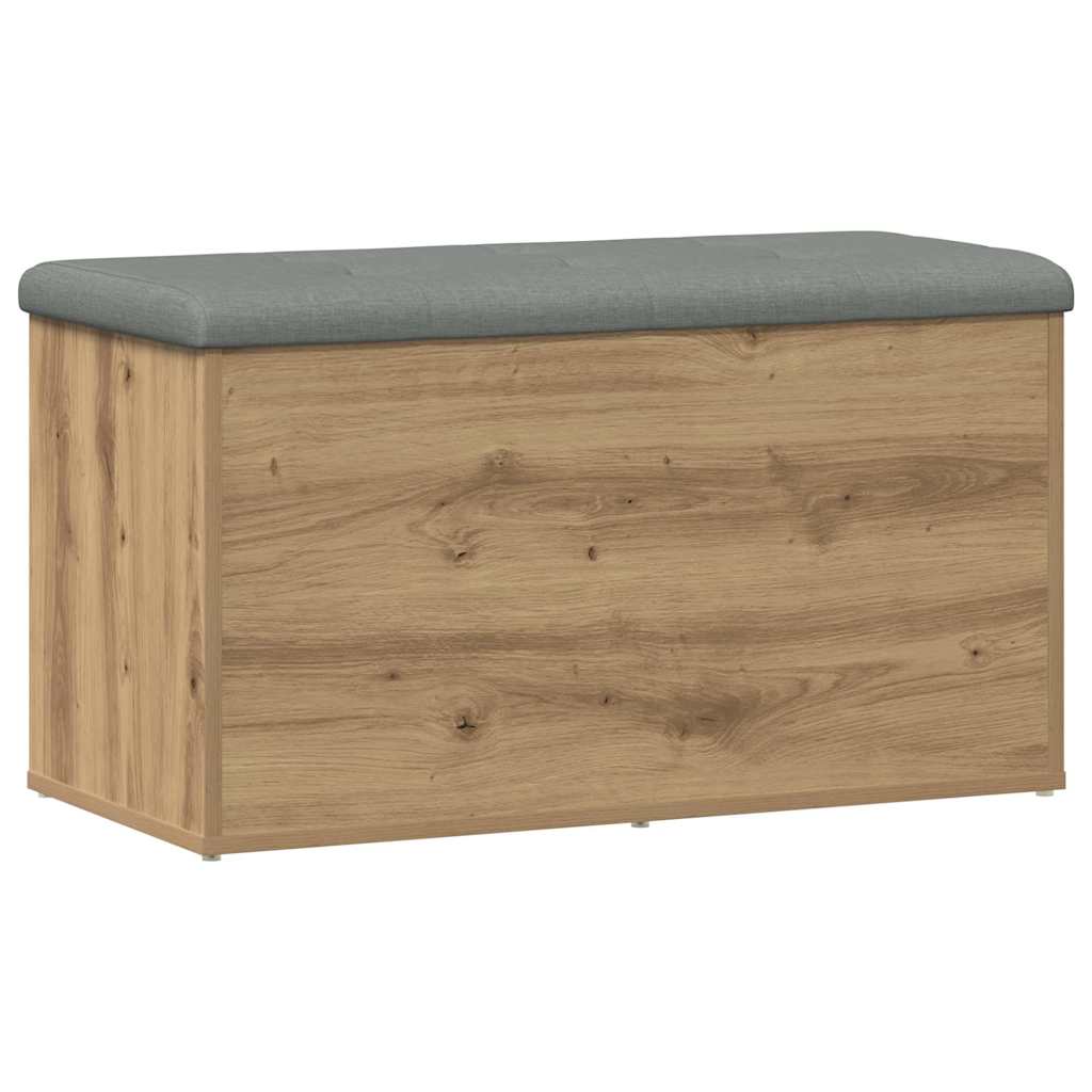 vidaXL Ławka ze schowkiem Artisan Oak 82x42x45 cm Drewno konstrukcyjne