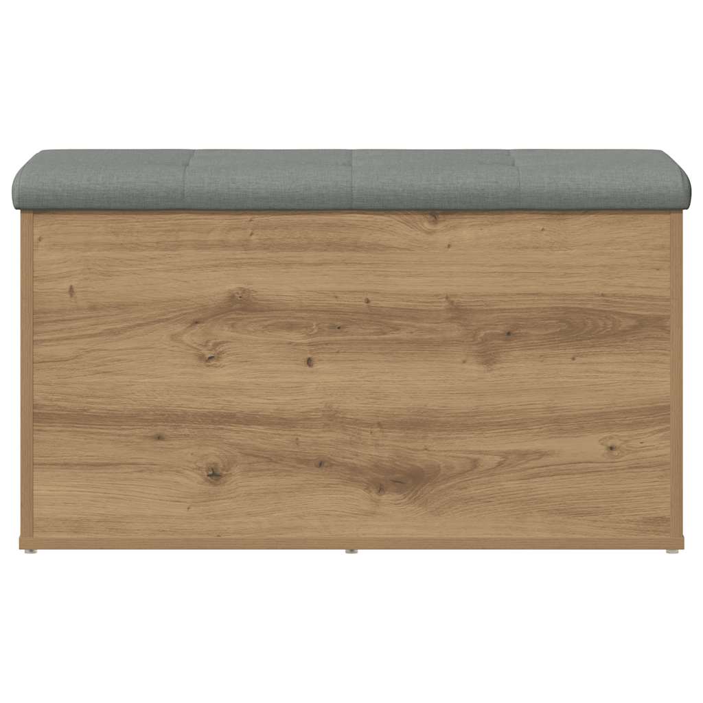 vidaXL Ławka ze schowkiem Artisan Oak 82x42x45 cm Drewno konstrukcyjne