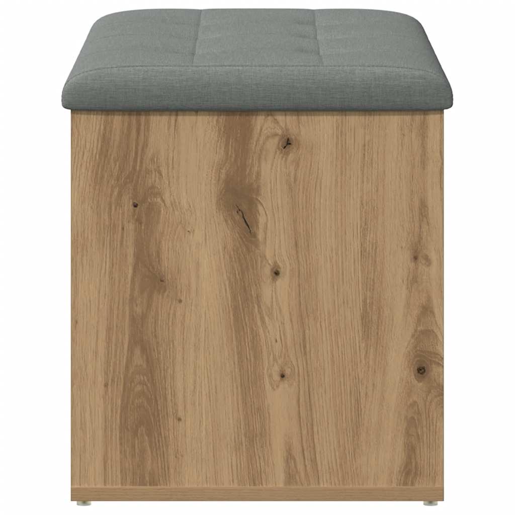 vidaXL Ławka ze schowkiem Artisan Oak 82x42x45 cm Drewno konstrukcyjne