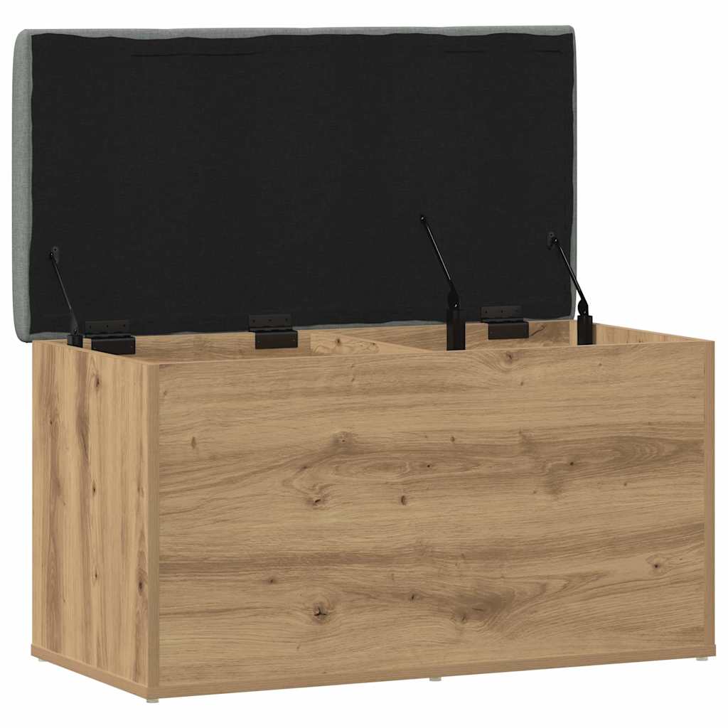 vidaXL Ławka ze schowkiem Artisan Oak 82x42x45 cm Drewno konstrukcyjne