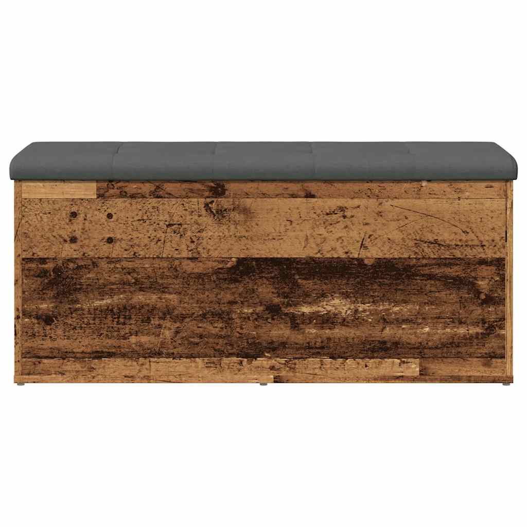 vidaXL Ławka ze schowkiem Stare drewno 102x42x45 cm Drewno klejone