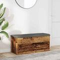 vidaXL Ławka ze schowkiem Stare drewno 102x42x45 cm Drewno klejone