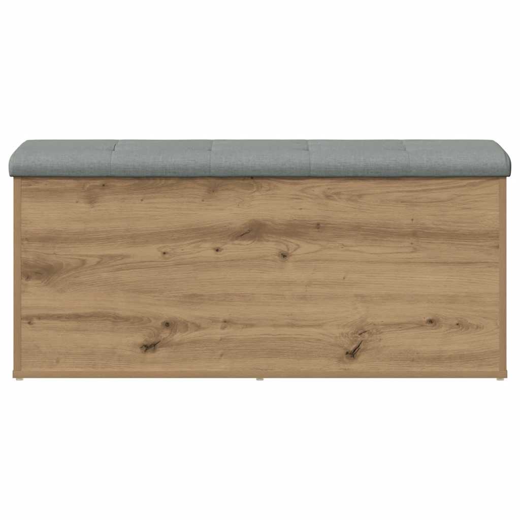 vidaXL Ławka ze schowkiem Artisan Oak 102x42x45 cm Drewno konstrukcyjne