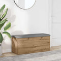 vidaXL Ławka ze schowkiem Artisan Oak 102x42x45 cm Drewno konstrukcyjne