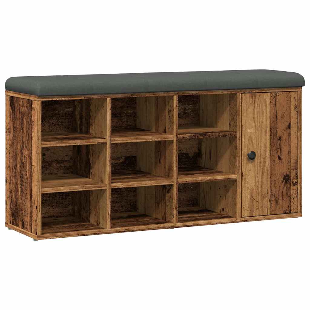 vidaXL Ławka na buty Stare drewno 102x32x50 cm Drewno klejone