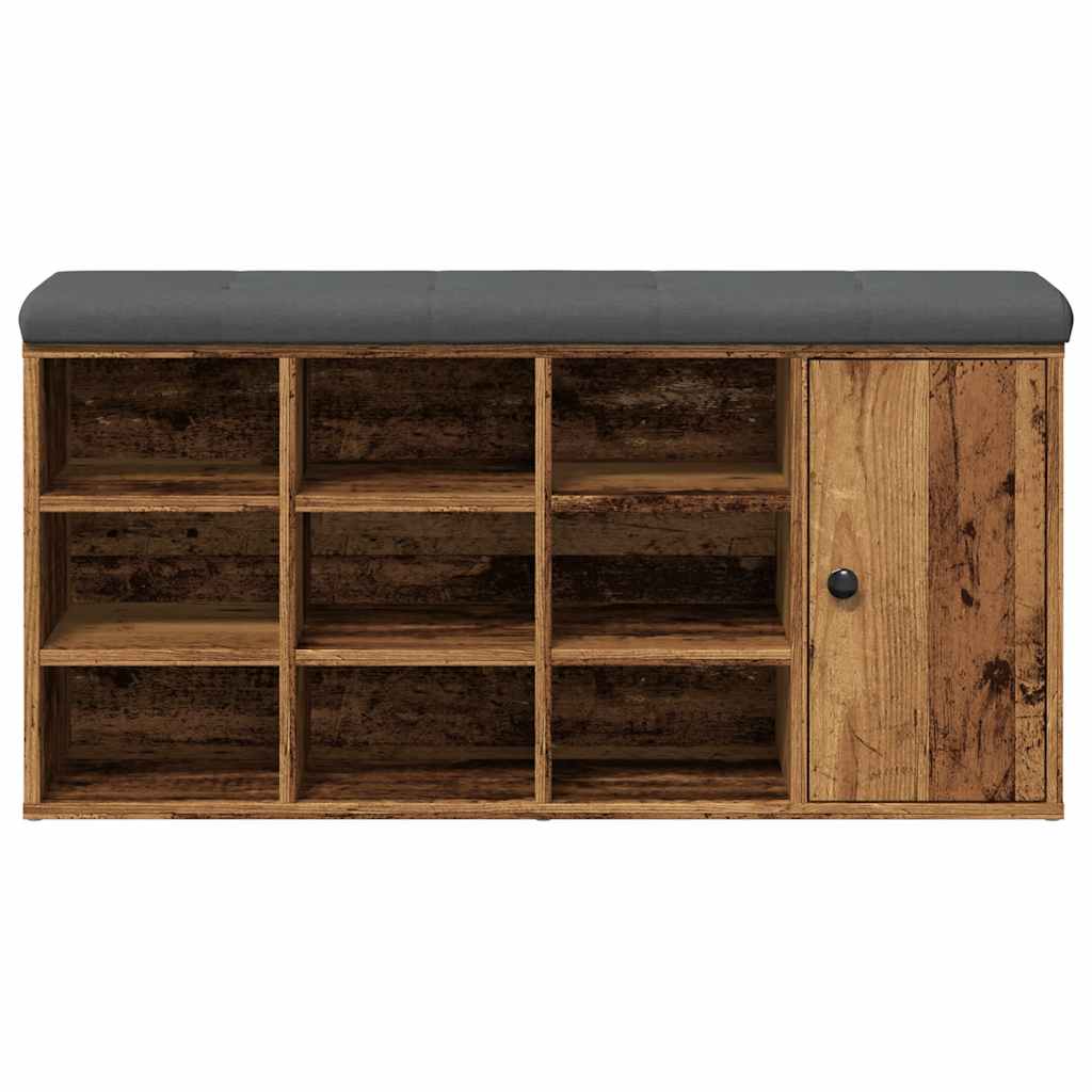 vidaXL Ławka na buty Stare drewno 102x32x50 cm Drewno klejone
