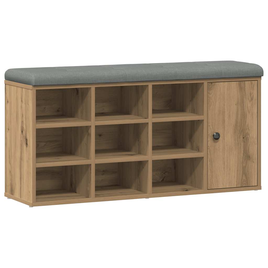 vidaXL Ławka na buty dąb artisan 102x32x50 cm Drewno klejone