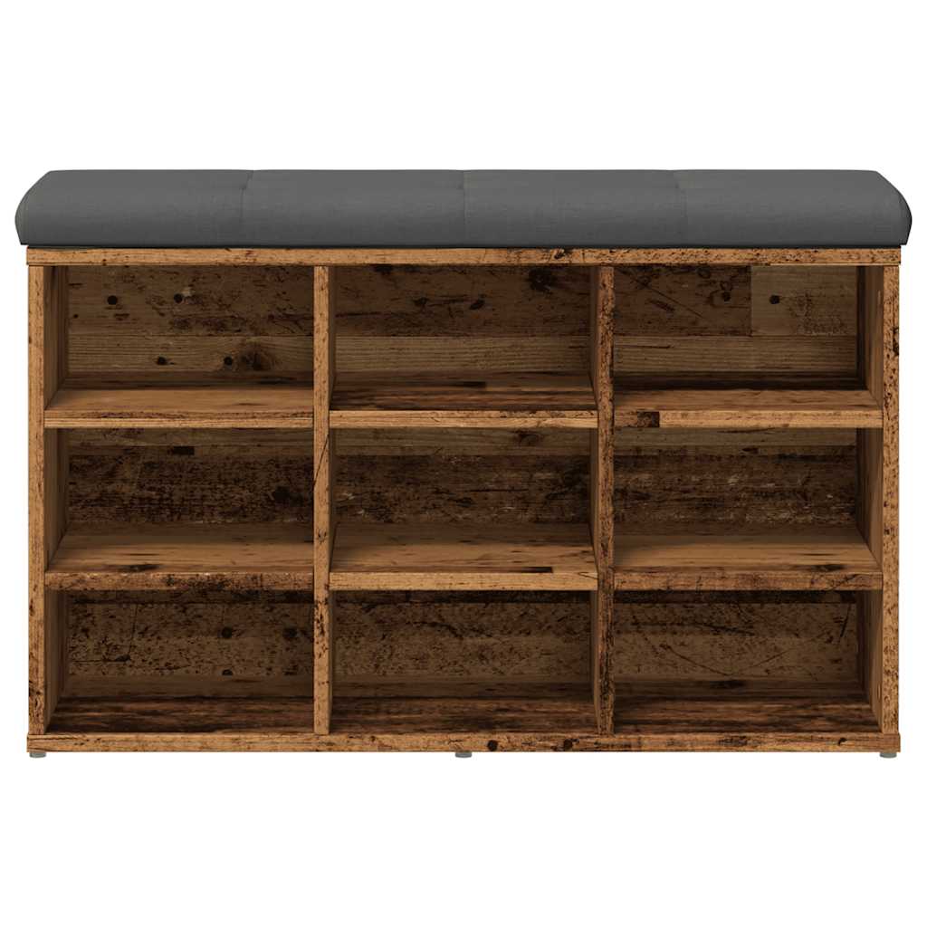 vidaXL Ławka na buty Stare drewno 82x32x50 cm Drewno klejone