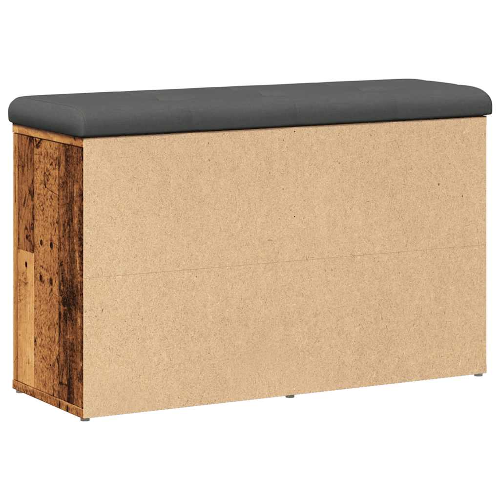 vidaXL Ławka na buty Stare drewno 82x32x50 cm Drewno klejone