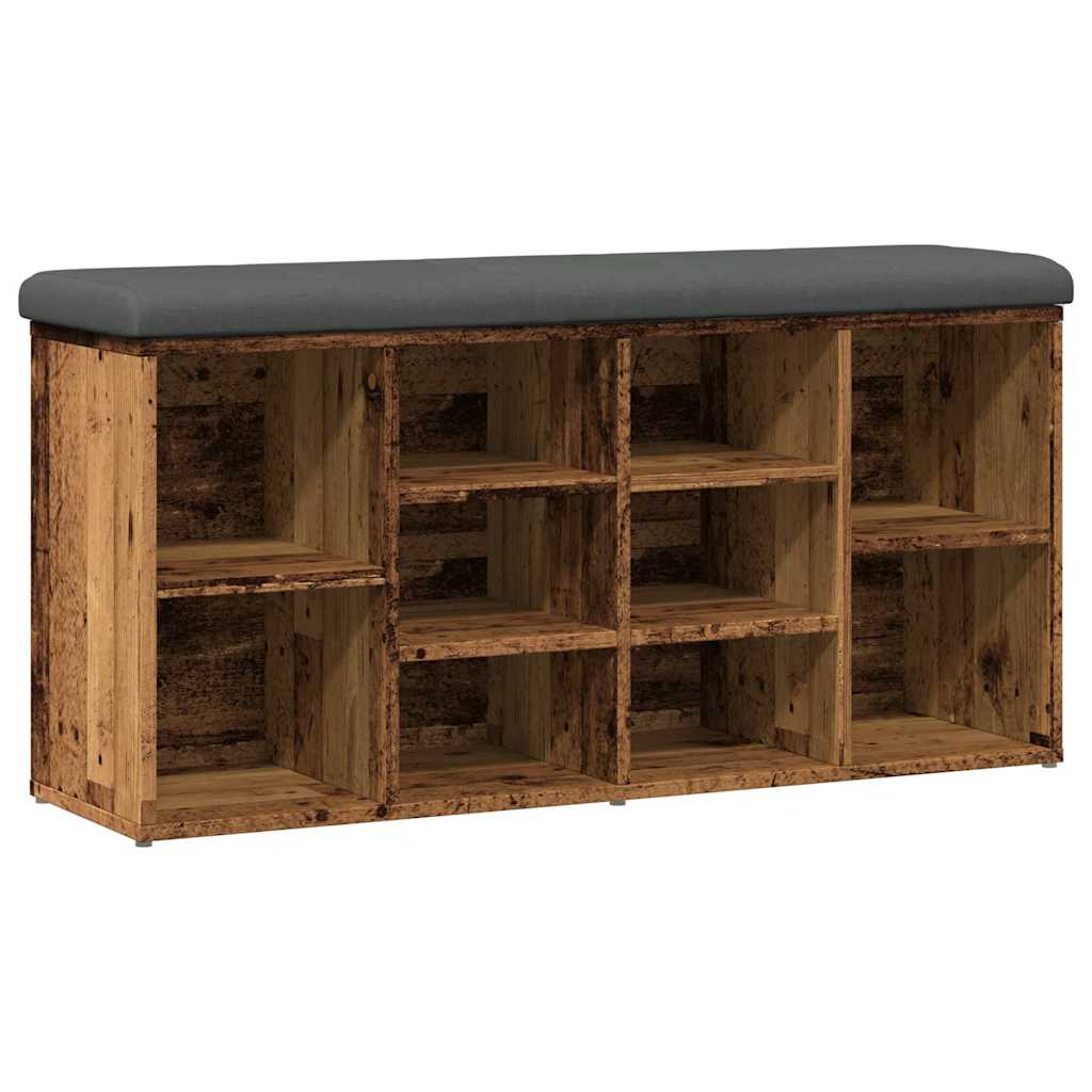 vidaXL Ławka na buty Stare drewno 102x32x50 cm Drewno klejone