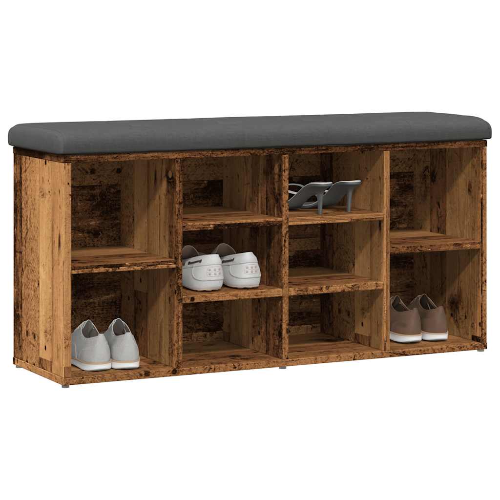 vidaXL Ławka na buty Stare drewno 102x32x50 cm Drewno klejone