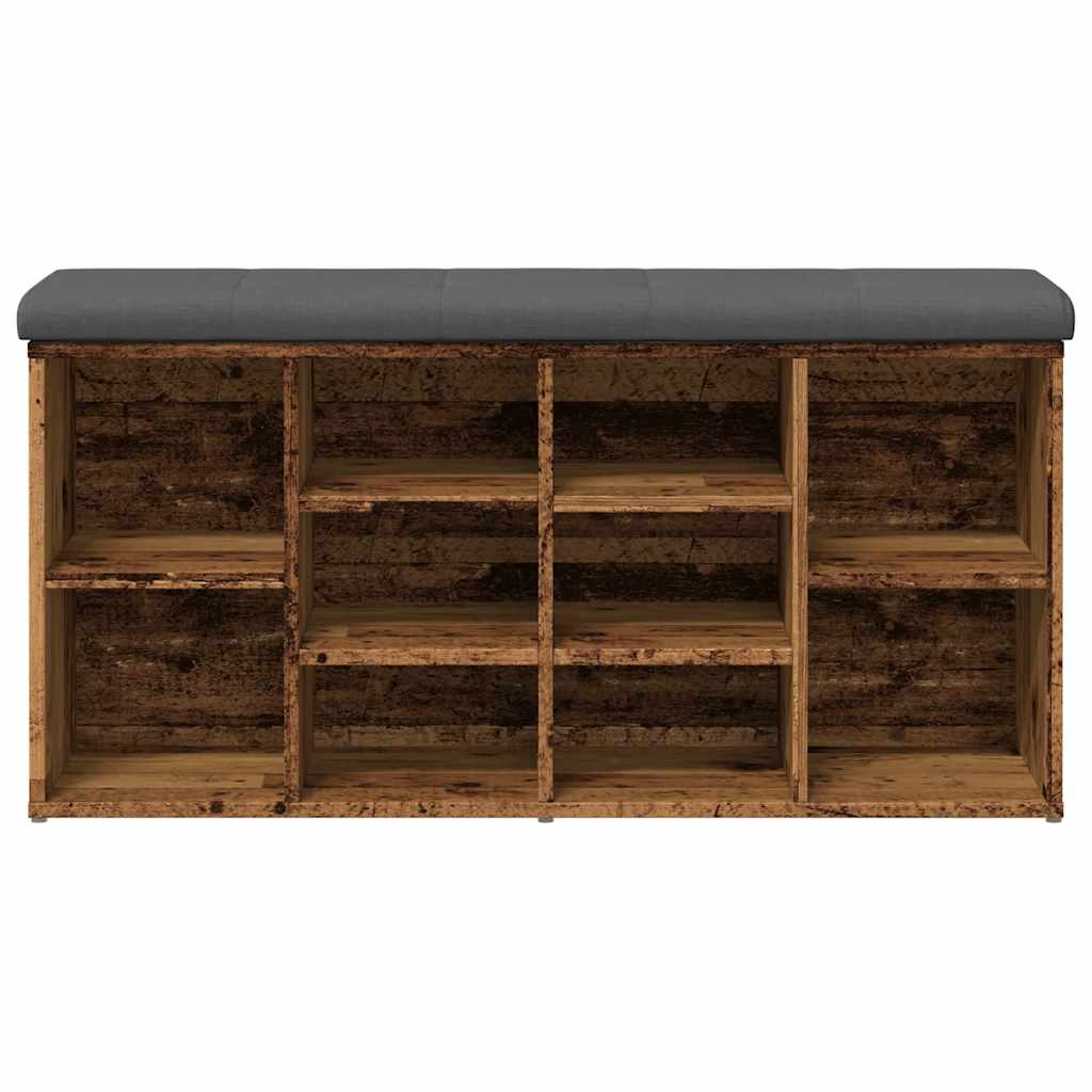 vidaXL Ławka na buty Stare drewno 102x32x50 cm Drewno klejone