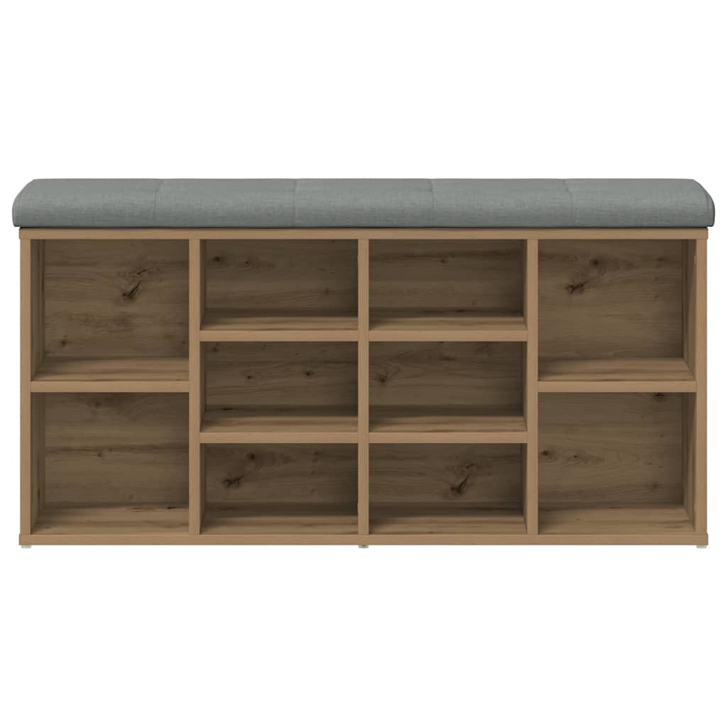 vidaXL Ławka na buty dąb artisan 102x32x50 cm Drewno klejone