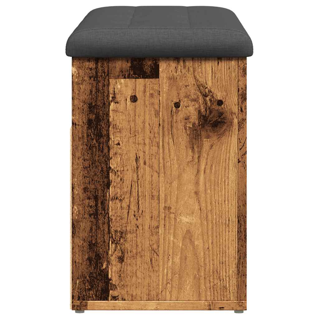 vidaXL Ławka ze schowkiem na buty, stare drewno, 82x32x45,5 cm