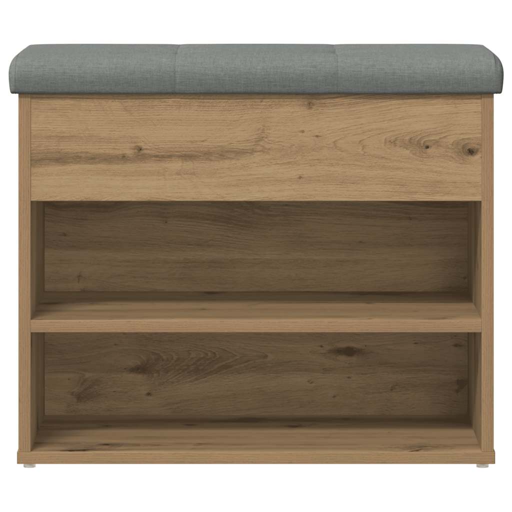 vidaXL Ławka na buty dąb artisan 62x32x50 cm Drewno klejone